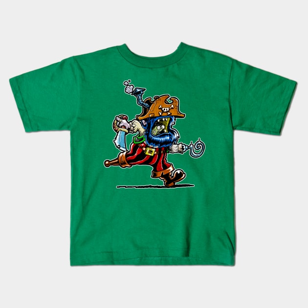 Steam Powered Pirate! Kids T-Shirt by Bleee
